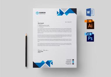 I will design simple and nice looking letterhead word...