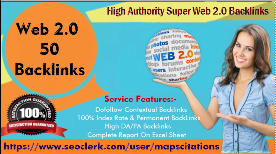 I will build 50 high authority super web 2.0 backlink...