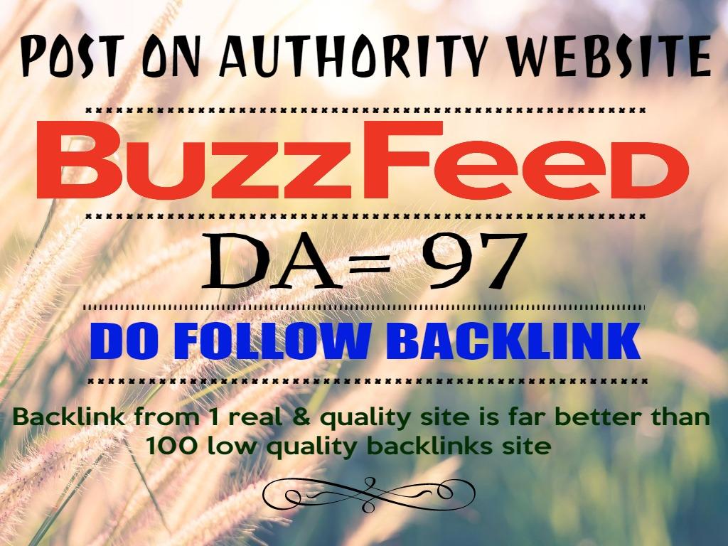 Publish YOUR article on BuzzFeed. com