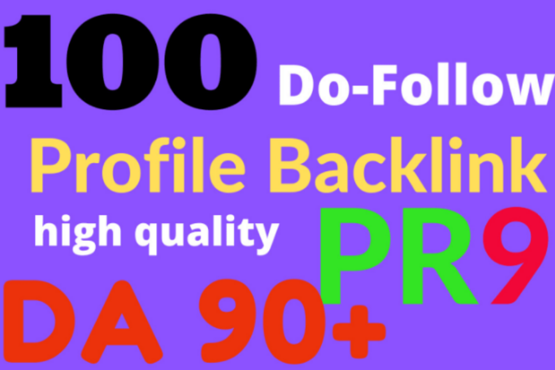 I will create 100 high da profile backlinks manually ...