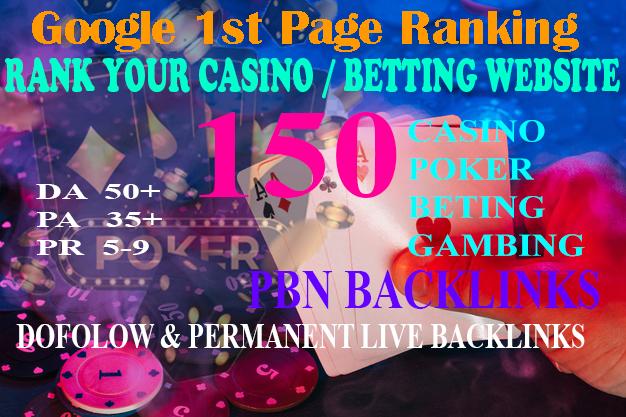 150 High Quality Homepage Backlink Casino, Poker, G...