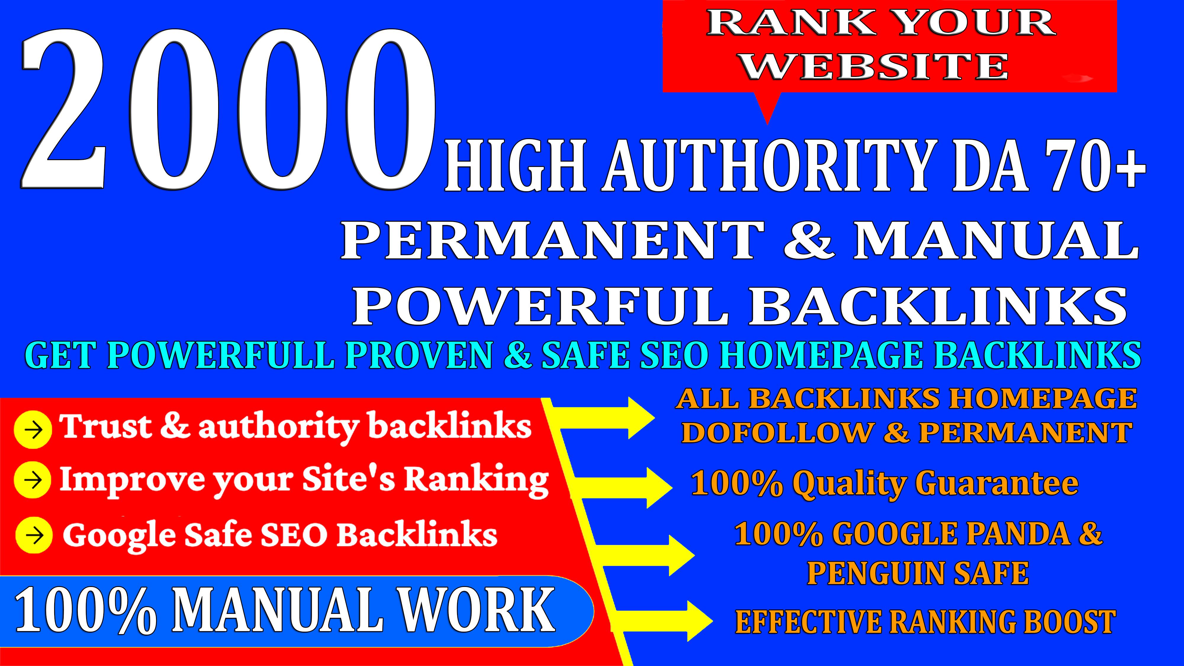 2000 High Authority Permanent Web2.0 Homepage Backlin...