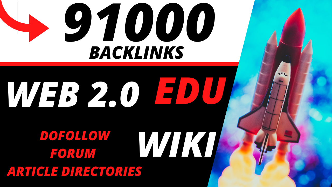 91000 backlinks mix of dofollow, wiki, forum, soci...