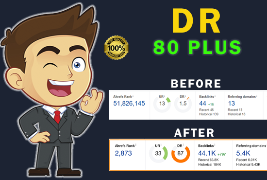 I will increase Domain Rating Ahrefs DR 40