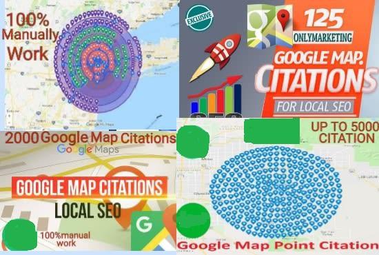 I will create manually 2000 google map citations for ...