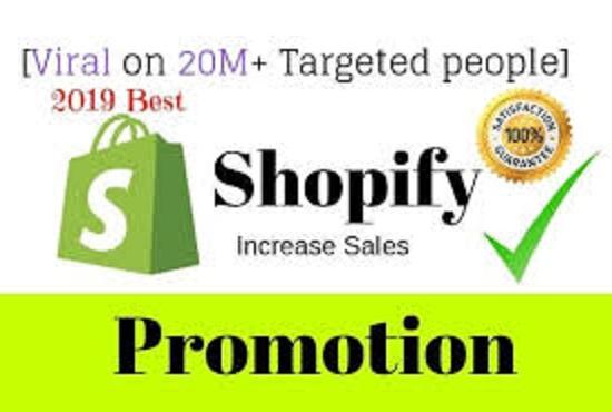 I will promote your shopify store to million USA audi...