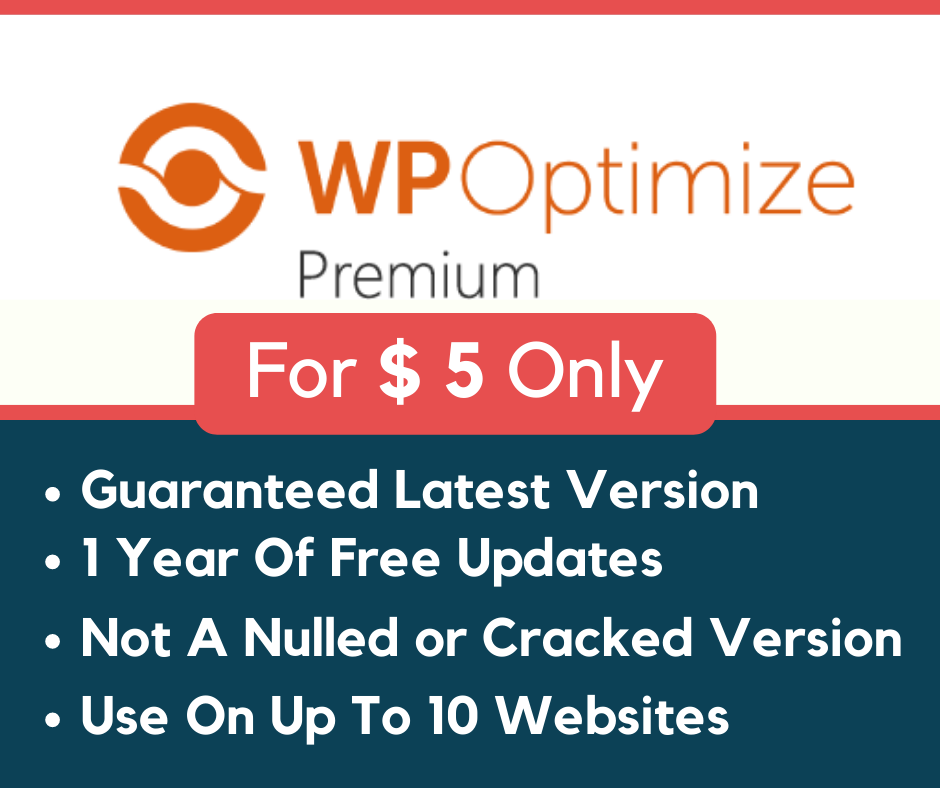 WP Optimize Premium Plugin For WordPress - Money Back...