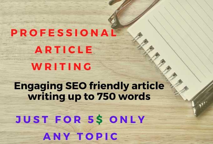 Unique SEO optimize Article Writing with any trending...