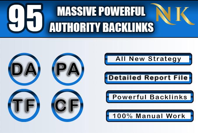 95 unique domain exclusive permanent SEO backlinks da...