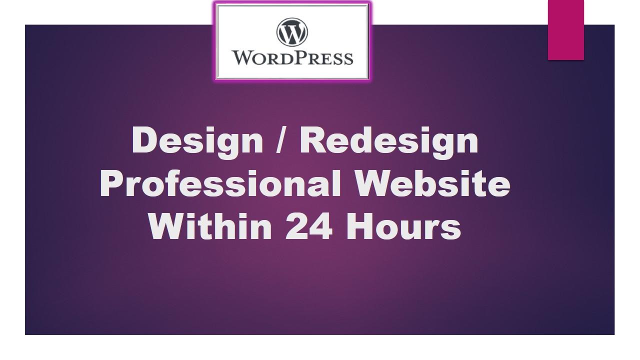 I will Developed Professional Site Within 24 Hour.