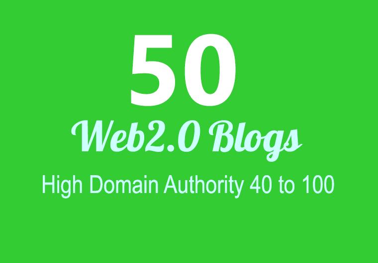 I Will build 50 super web 2.0 blog that fire SEO rank...