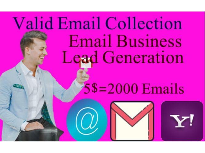 I will collect 2000 targeted, place niche base email...