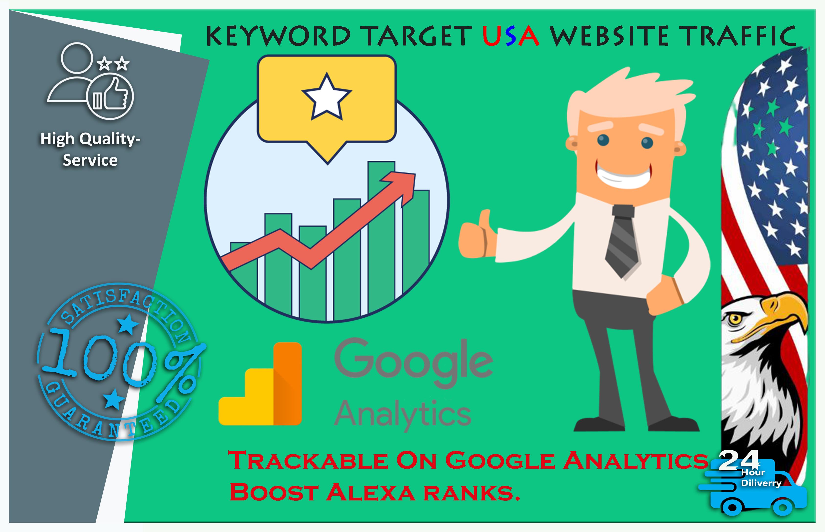 Send you Keyword Targeted USA Website Traffic With Lo...