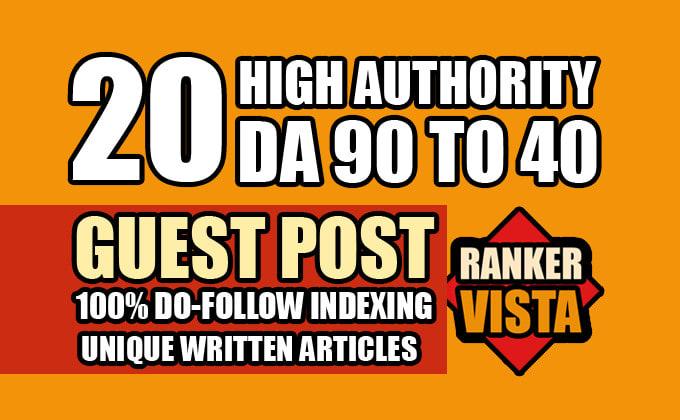 20 Guest Post Backlinks with High DA 90 Google News A...