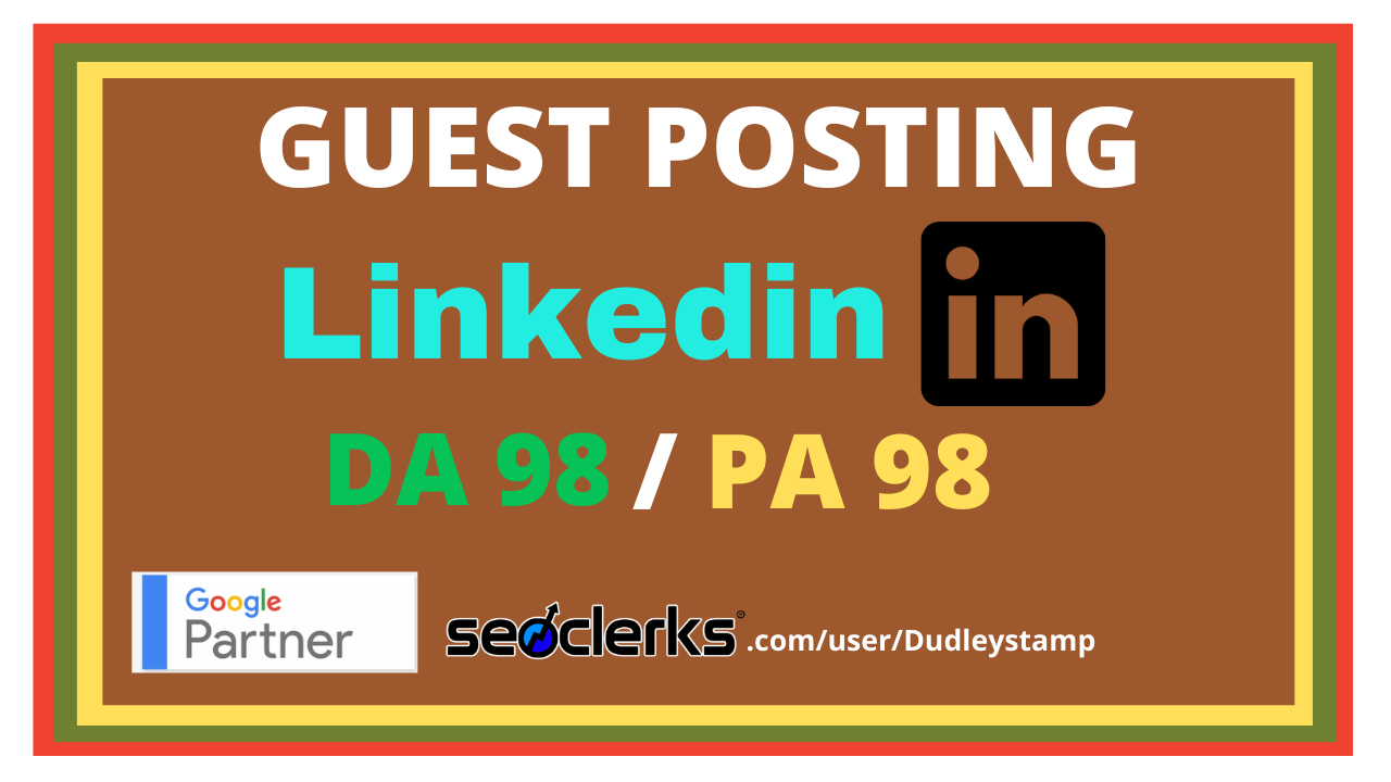 Write And Publish Guest Post On Top High DA98/ PA98 L...