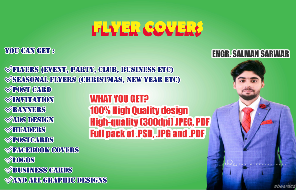 I will design flyer covers, event covers and album c...