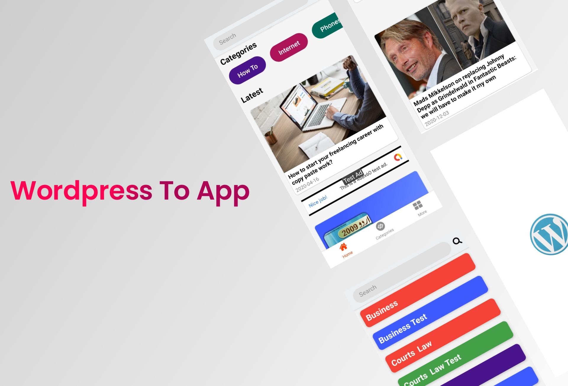 Convert your Wordpress blog, news site to an android...