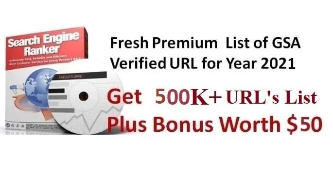I will sell 500k May 2021 gsa ser verified urls list