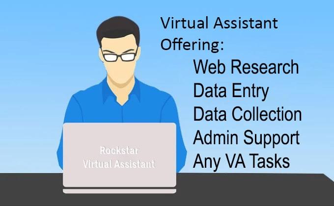 I will be an ideal virtual assistant, data entry, w...
