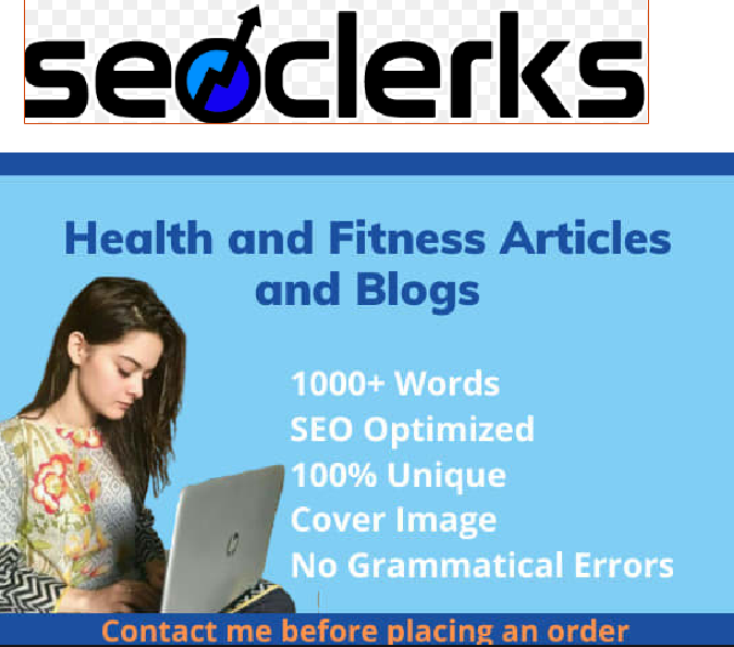 write health and fitness articles and blogs