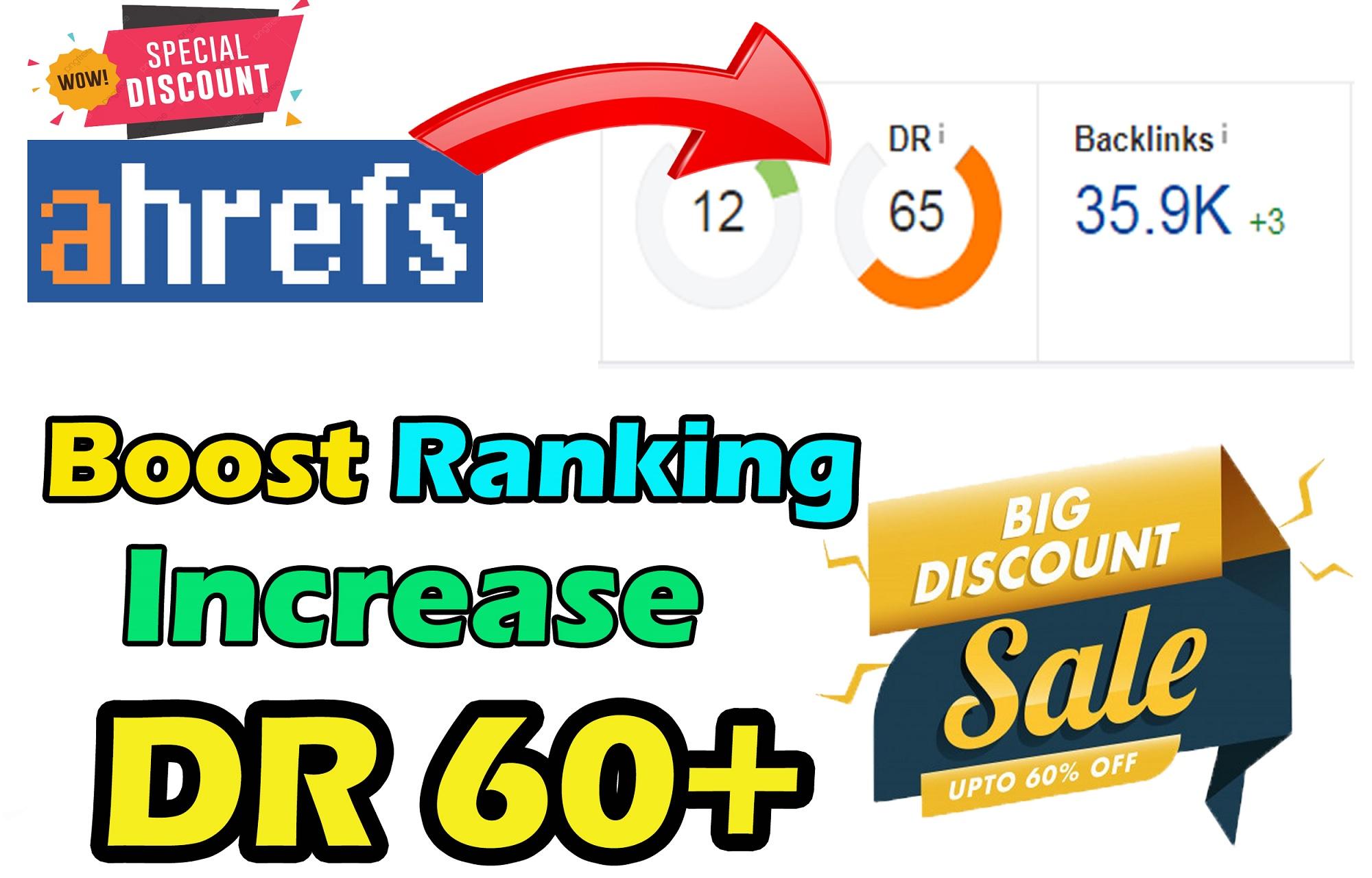 I will increase your DR domain rating up to 60 in 30 ...