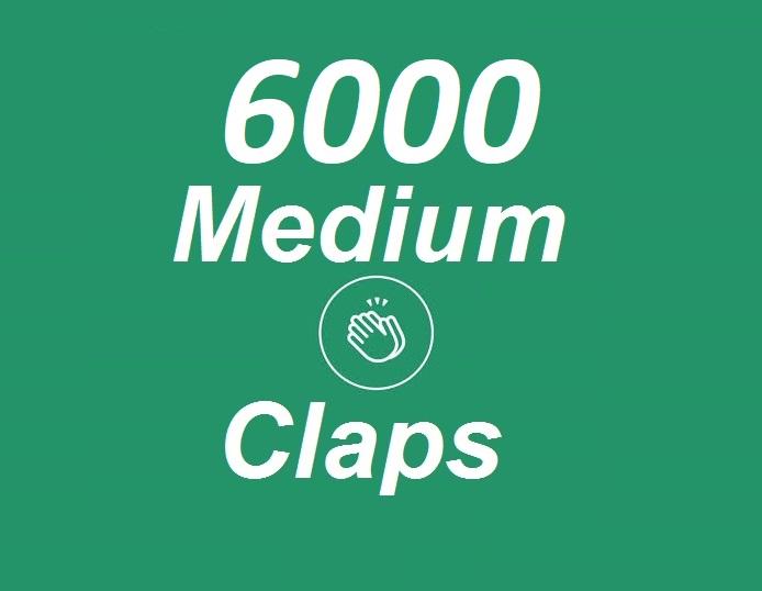 Provide 6000+ Medium Claps on your Medium Article med...