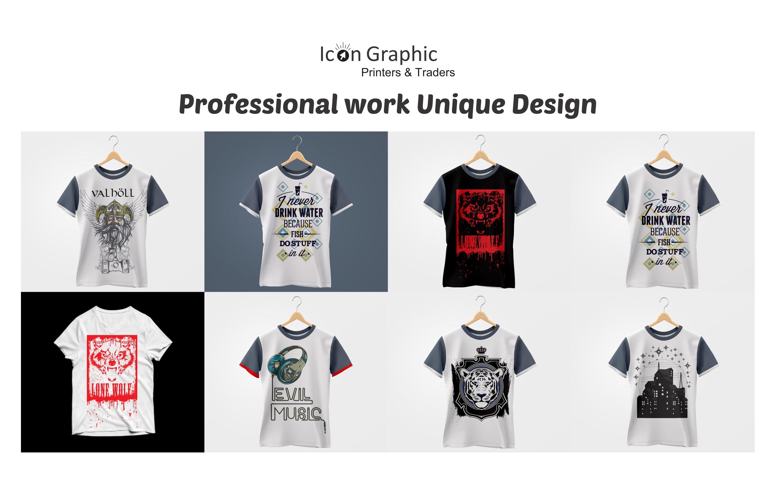 I will design an unique and professional t shirt with...