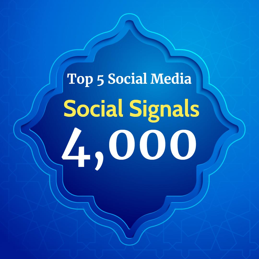 Super power 4,000 Social Signals for Top 5 Social Med...