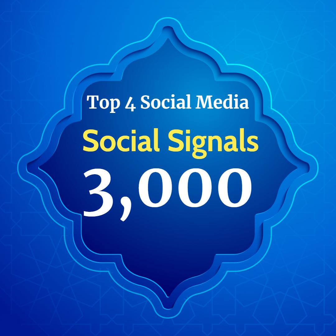 Super power 3,000 Social Signals for Top 4 Social Med...