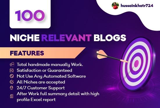 I will do 100 manual Blog comments dofollow backlinks