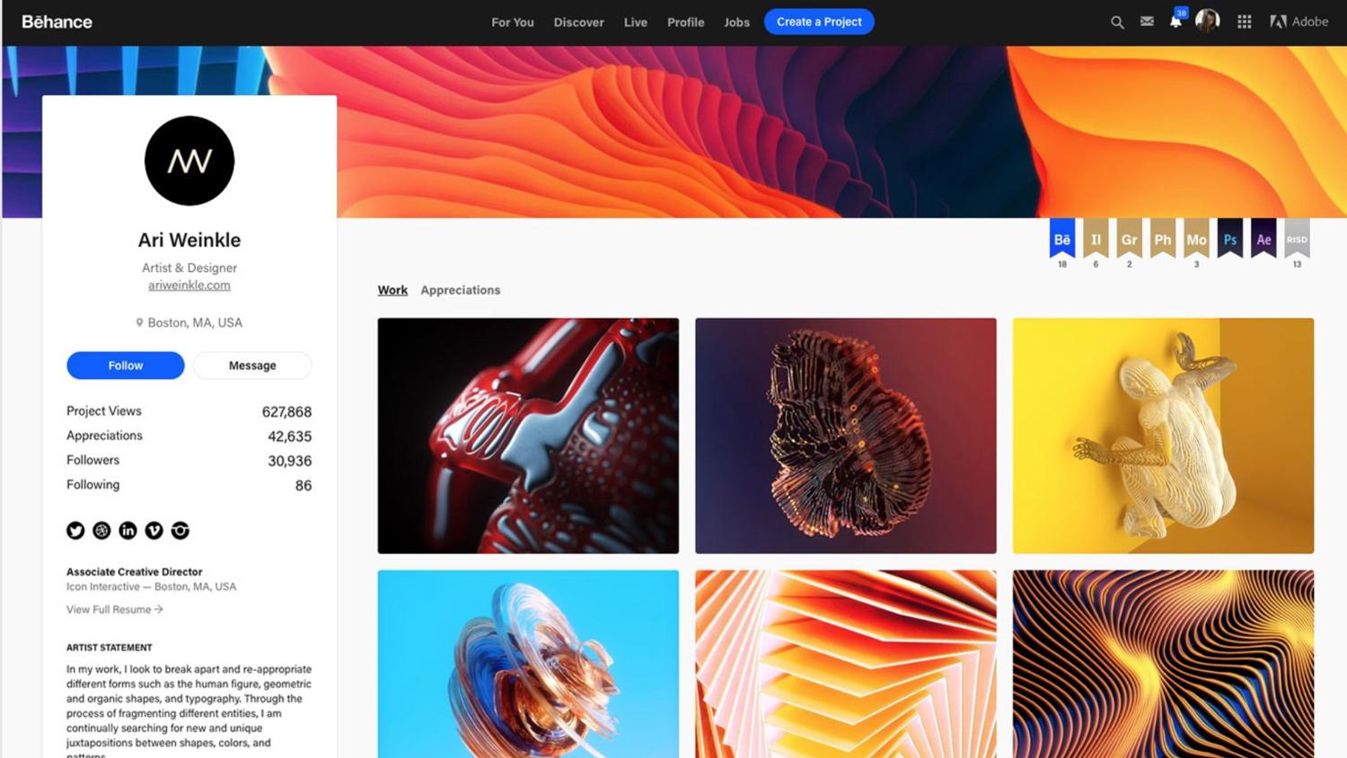 Write and publish a guest post on behance. net with 9...