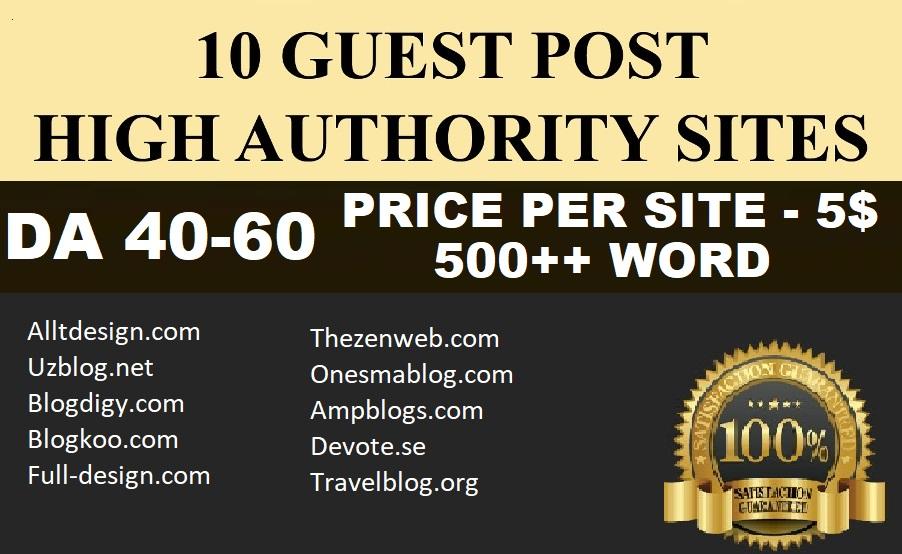 Cheap Offer - Write And Publish 10X Guest High Author...