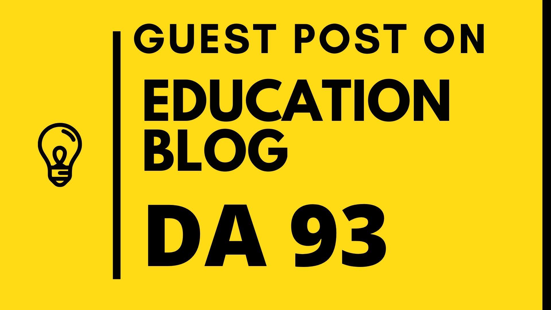 I will do SEO guest post on high authority education ...