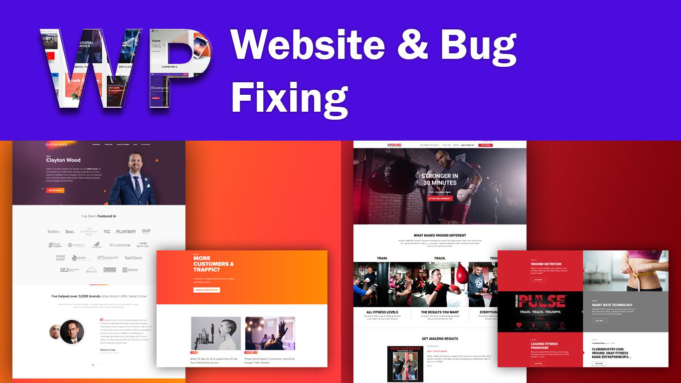 I can fix wordpress websites bugs