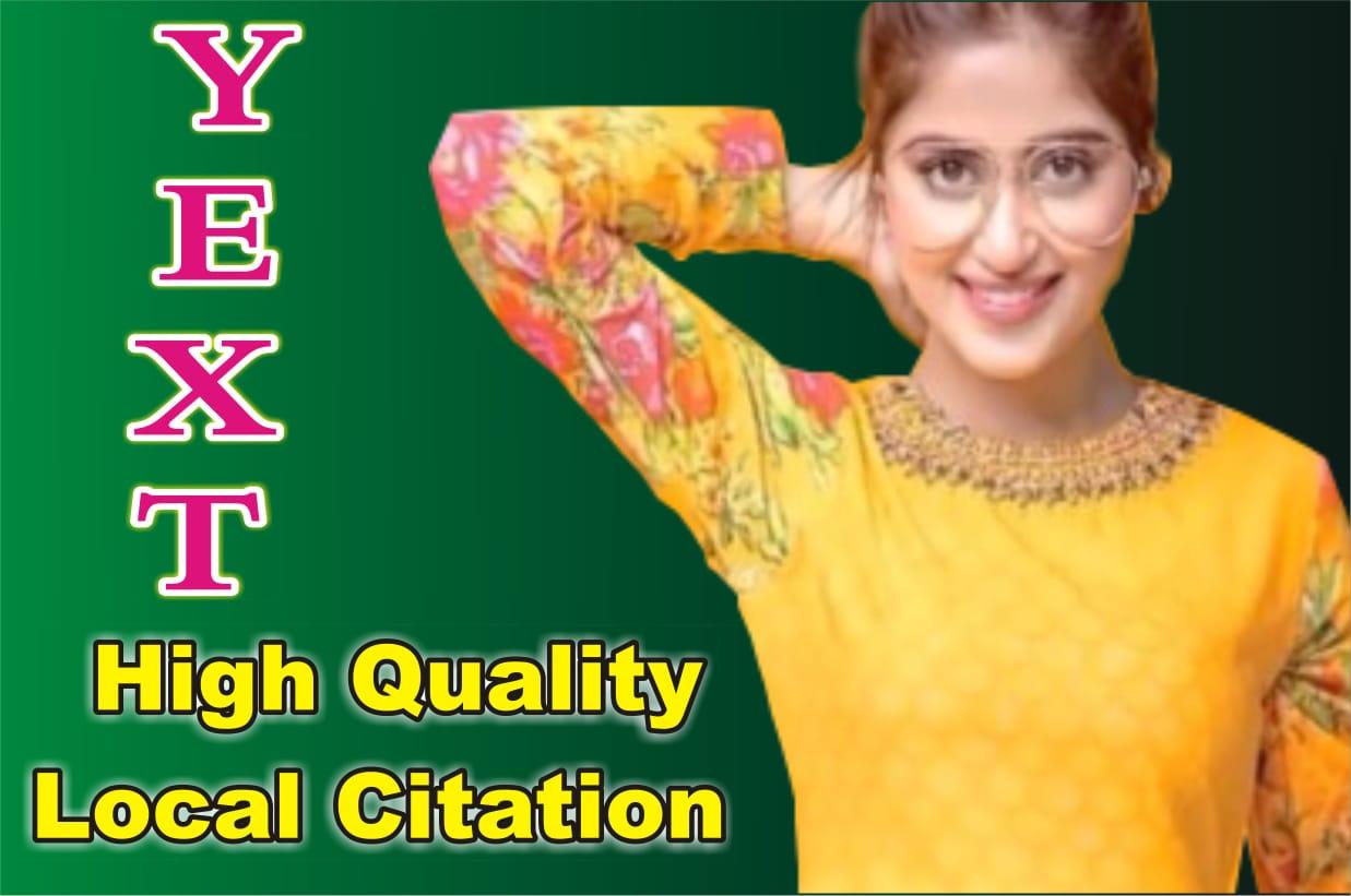 I will do 50 top local SEO citation from yext