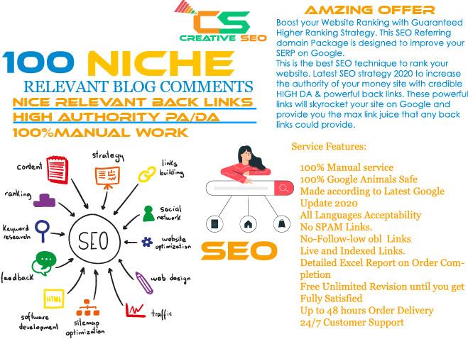 i will Create 100 Niche Blogcomments