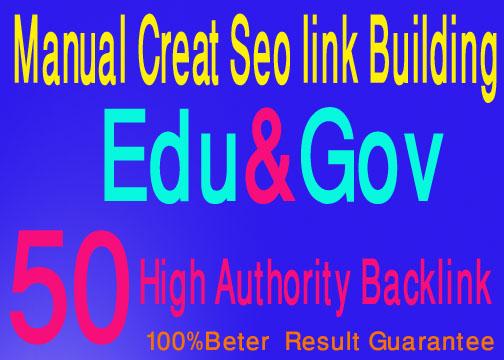 Create 30high authority edu gov backlinks