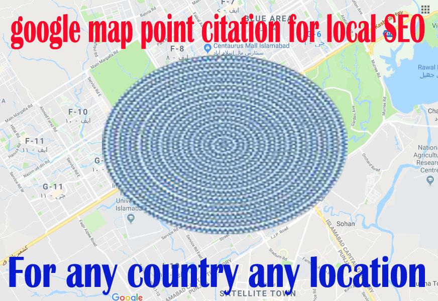 create 300 google point map citation for local SEO