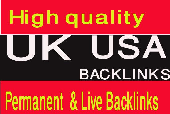 Create 50 permanent 15 UK, & 35 USA dofollow bac...
