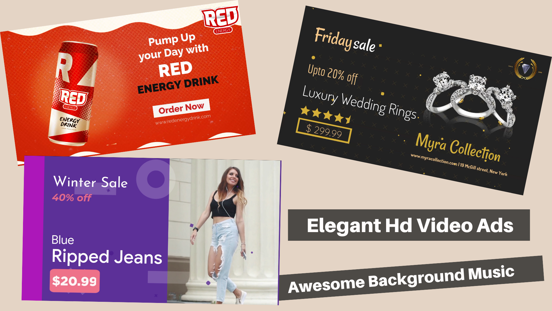 I will create elegant video ads for your product