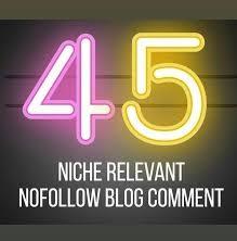 I Will Create Manually 45 Niche relevant blog comment...