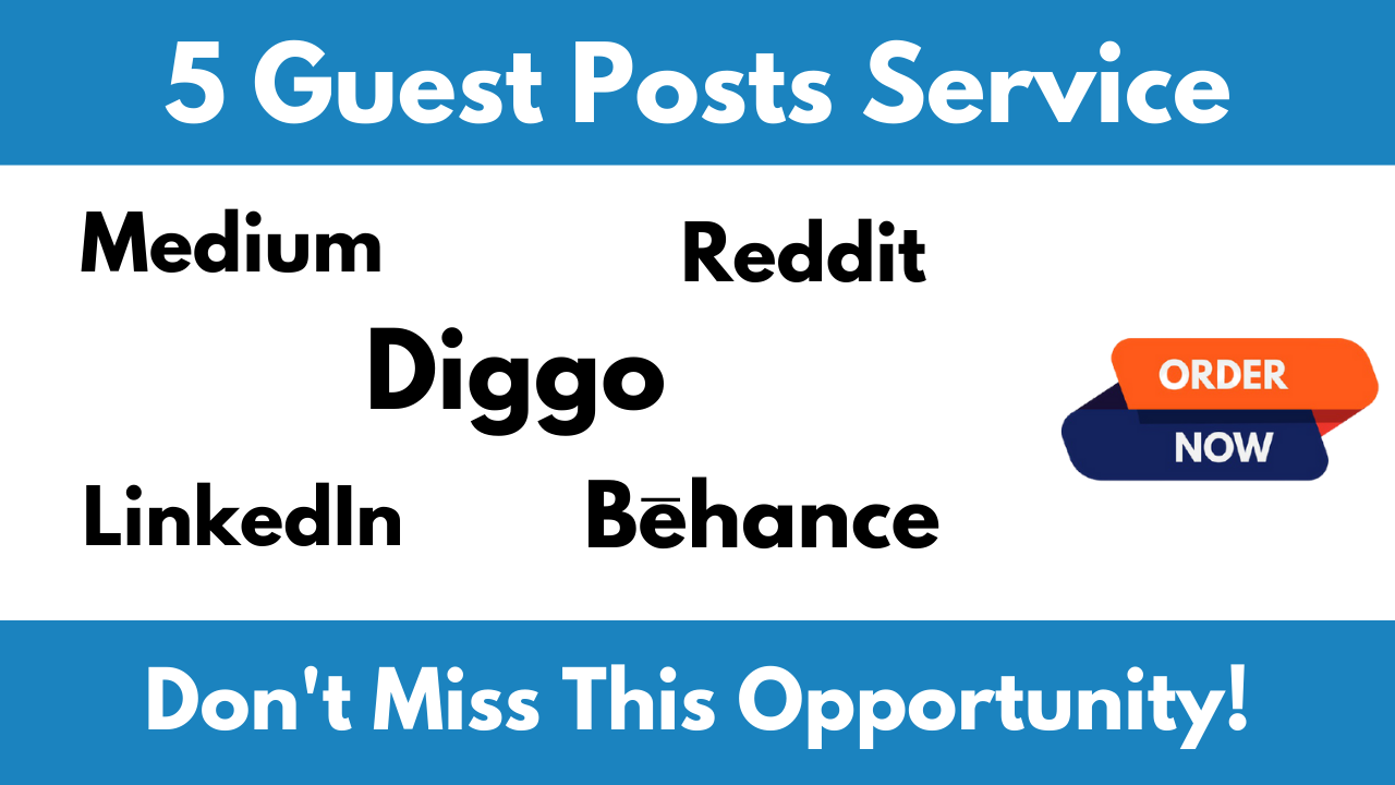 Write And Publish Guest Post On 5 High Authority Site...