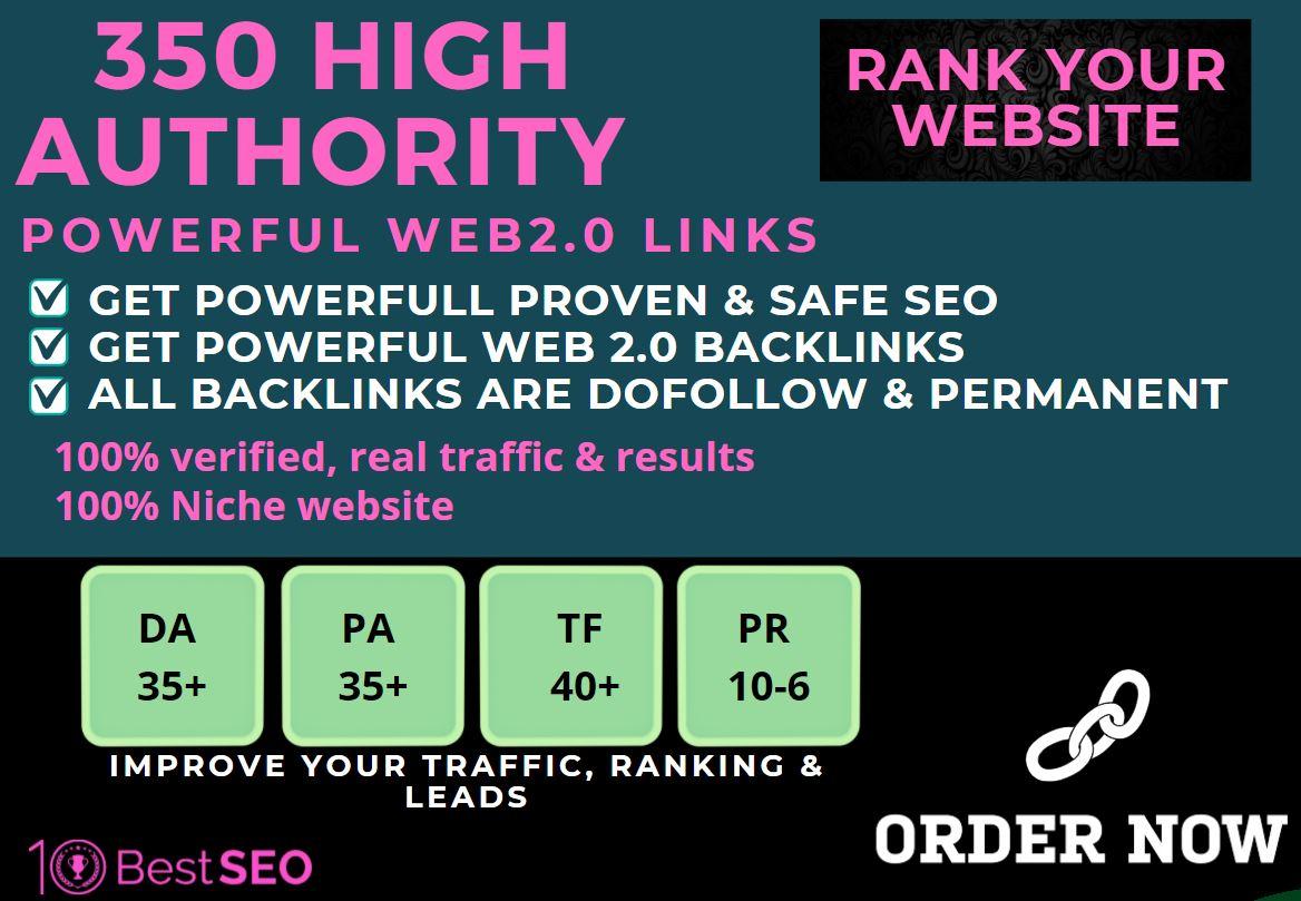 350+web2.0 Backlink in your website homepage with HIG...