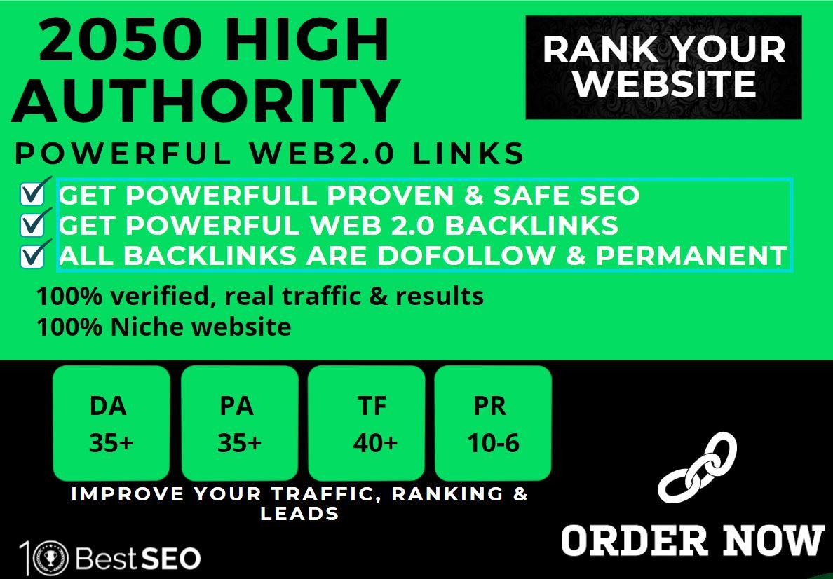 2050+web2.0 Backlink in your website homepage with HI...