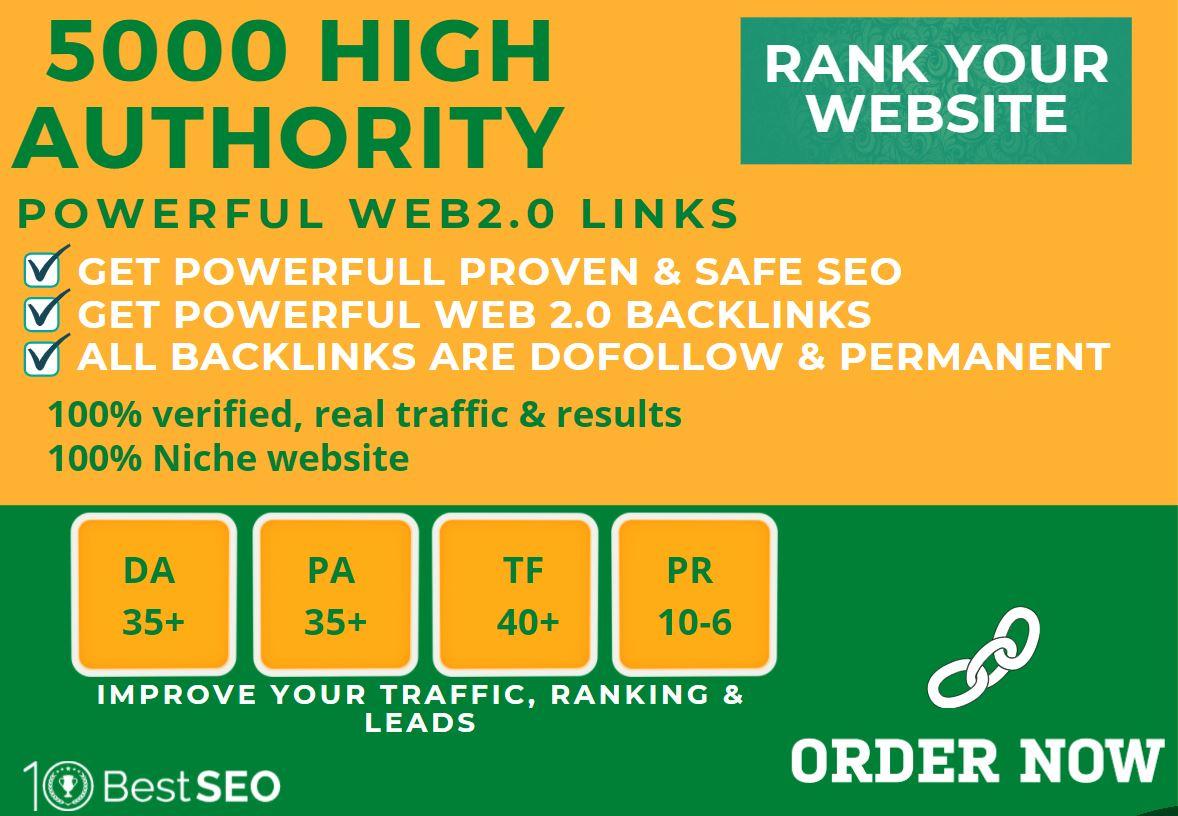 5000+web2.0 Backlink in your website homepage with HI...