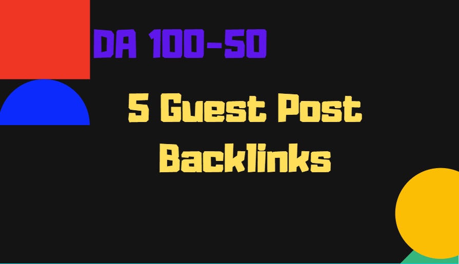 write and publish 5 Guest Posts seo backlinks service...