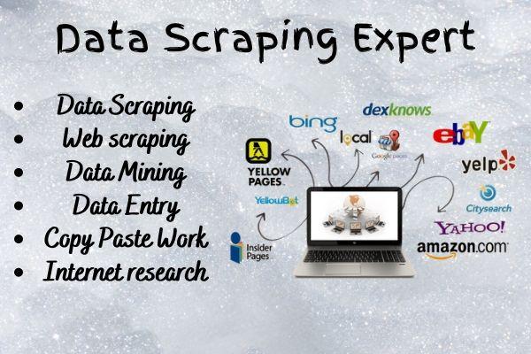 I will do web scraping, data scraping, data collect...