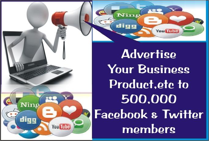 I WILL ADVERTISE FOR YOU ON POPULAR SOCIAL MEDIA PLAT...