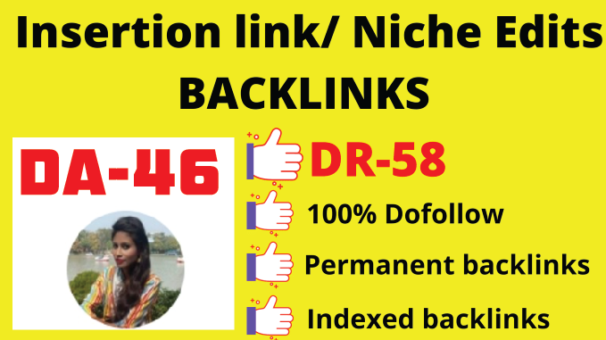 I will do link insertion on DA46 DR58 website niche e...