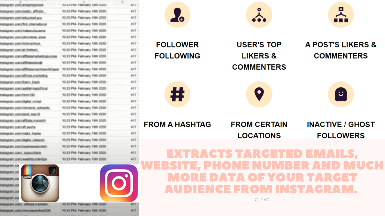 VA Instagram Target, Web Scrapping, Lead Generation...